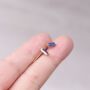 Sapphire Blue Birthstone Stud Earrings, 925 Sterling Silver, thumbnail 1 of 6