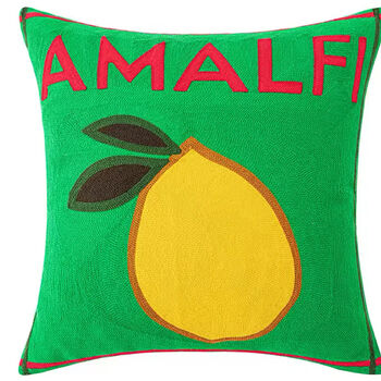 Amalfi Green Lemon Cushion Cover 45x45, 3 of 3