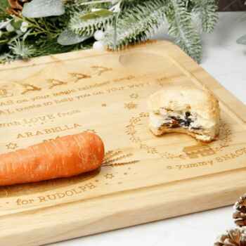 Personalised Christmas Eve Reindeer Treat Board, 3 of 11