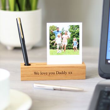 Personalised Wooden Pen Holder Desk Tidy With Photo Print Option, 2 of 8