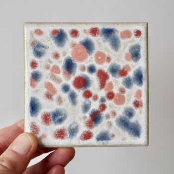 Hand Glazed Ceramic Splatter Tiles, 2 of 8