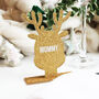 Personalised Gold Reindeer Christmas Place Setting, thumbnail 3 of 8
