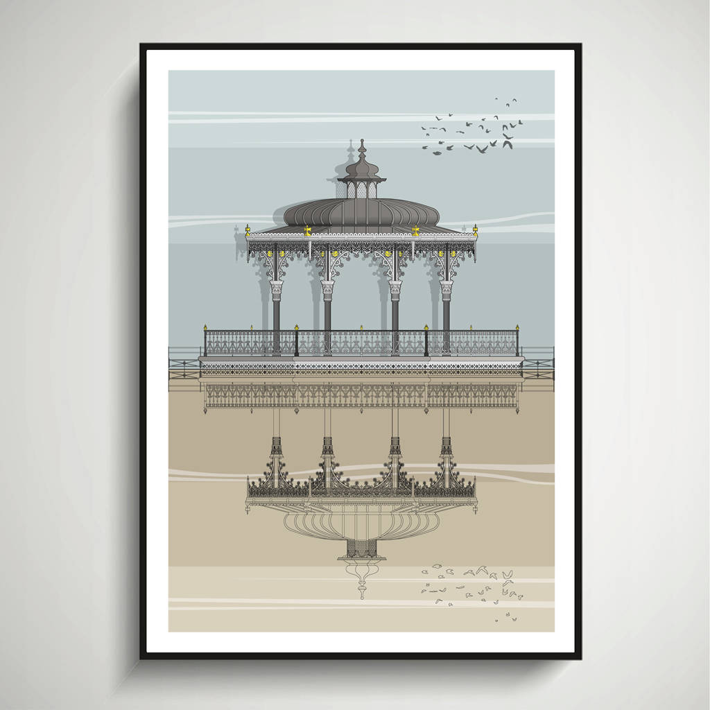 brighton bandstand architectural giclee print by linescapes