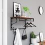 Industrial Wall Coat Rack With Shelf And Hanging Bar, thumbnail 4 of 10