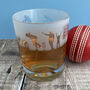 Cricket Batsmen Etched Glass Tumbler, thumbnail 5 of 7