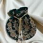 Handcrafted Emerald Green Velvet Potli Bag, thumbnail 5 of 7