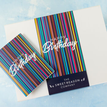 'Happy Birthday Stripes' Luxury Preserves And Tea Gift, 4 of 5