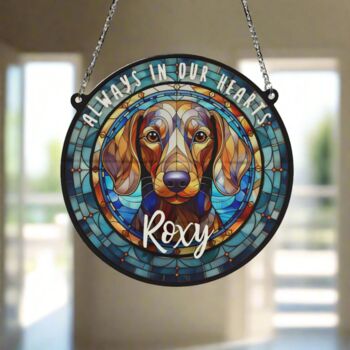 Dachshund Dapple Memorial Suncatcher, 4 of 6