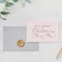 Blush Pink 'Your First Christmas As Mr And Mrs' Card, thumbnail 2 of 3