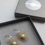 Gold Plated Star And Pearl Hoop Bridal Earrings, thumbnail 8 of 9