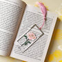 Birth Flower Hand Enamelled Bookmark With Engraved Name, thumbnail 4 of 12