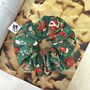 Christmas Scrunchie With Festive Pattern, thumbnail 3 of 8