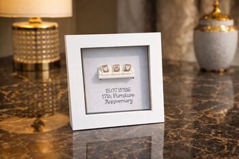 Personalised 17th Furniture Anniversary Love Sofa Frame Gift, 5 of 6