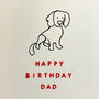 Dog Doodle Beagle Happy Birthday Card, thumbnail 1 of 2