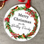 Merry Christmas Family Wreath Bauble Gift, thumbnail 1 of 2