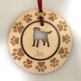 Personalised Dog Silhouette Paw Wreath Decoration, thumbnail 1 of 10
