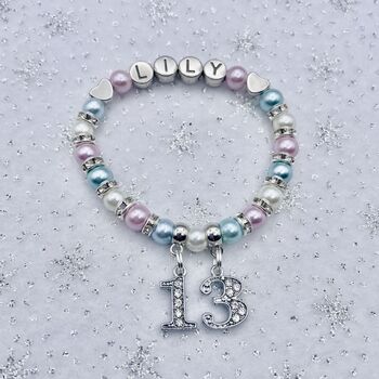 Personalised Birthday Bracelet Age Charm Bracelet, 12 of 12