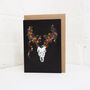 Reindeer Skull With Lights Gothic Christmas Card, thumbnail 3 of 3