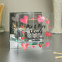 Personalised Hearts Mirrored Glass Tealight Holder, thumbnail 1 of 2