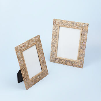 G Decor Moroccan Collection Gold Metal Photo Frame, 2 of 6
