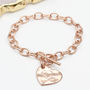 Personalised Gold Plated Molten Heart Bracelet, thumbnail 1 of 4