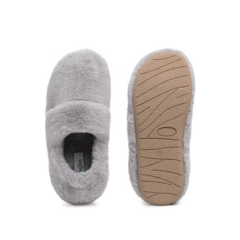 Snug Toes Grey Women's Heated Slippers With Heatpads, 2 of 5