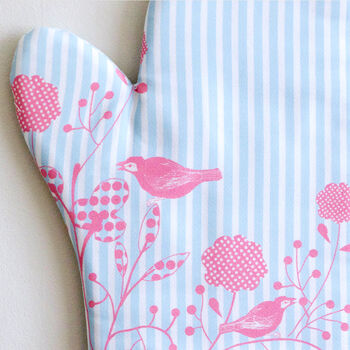 Birds And Stripes Oven Mitt, 3 of 11