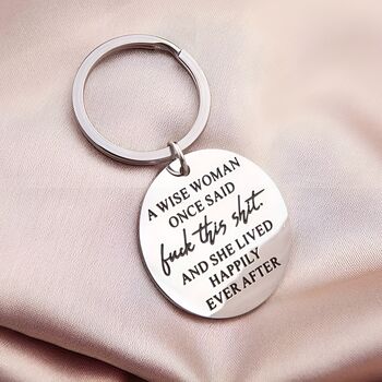 Funny Wise Womans Words Keyring Gift, 6 of 8