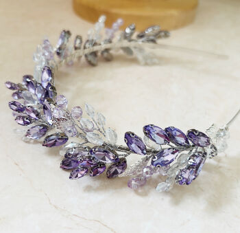 Lilac Bridal Crown, 5 of 5