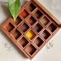 Wooden Handcrafted Spice Box 16 Square Compartments, thumbnail 2 of 3