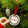 Personalised Name Wreath Christmas Decoration, thumbnail 2 of 11