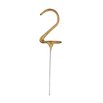 Gold Number Cake Sparkler Numbers, 4 of 11