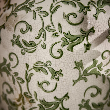 Irina Green Botanical Urn Vase, 3 of 6