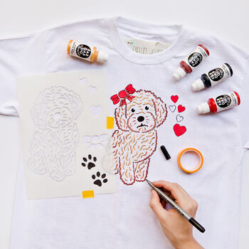 Doodle Poo Dog T Shirt Painting Craft Box, 2 of 10