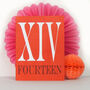 Mini Roman Numerals Number Fourteen Card, thumbnail 4 of 5