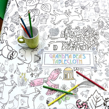 Colour In Poster Tablecloth Countryside Personalse It, 5 of 5