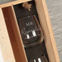 Blush Flowers Wedding Gift Bottle Box With Two Glasses, thumbnail 3 of 5