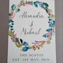 Wreath Personalised Couple Print, thumbnail 3 of 3