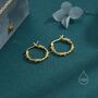 Sterling Silver Barbed Wire Hoops With Oxidised Finish, thumbnail 2 of 11
