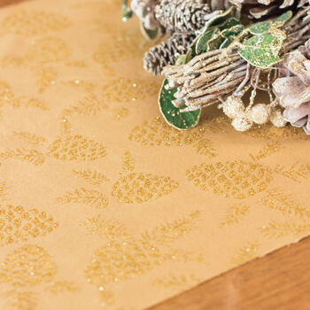 Gold Glitter Acorn Table Runner, 4 of 4