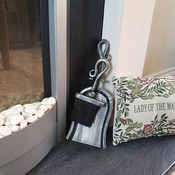 Steel Brush And Pan Set Hearth Tidy For Fireplaces Gift, 7 of 9