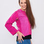 Pink Pure Silk Hand Stitched Ladies Jacket, thumbnail 3 of 6