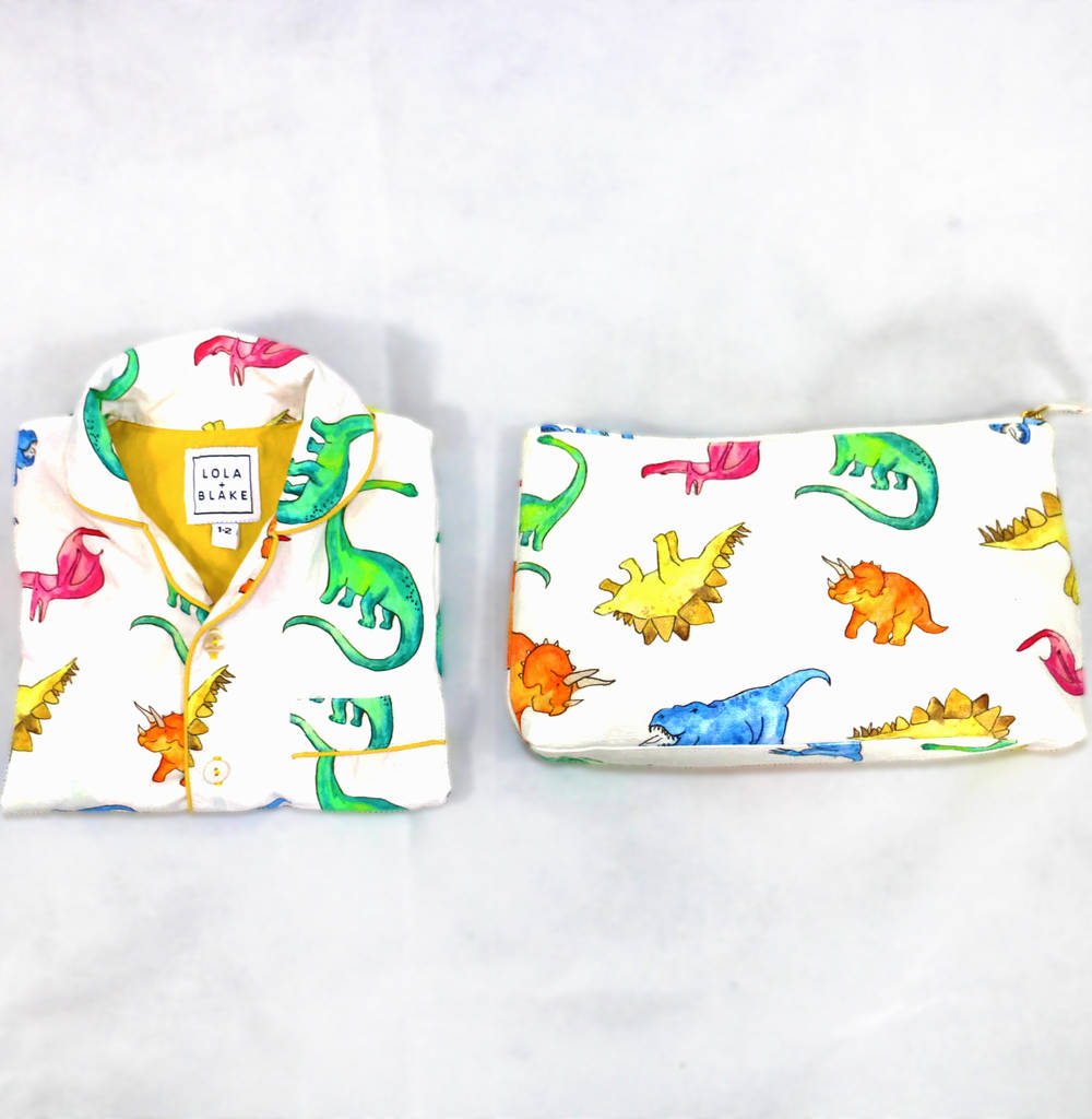 Personalised Dinosaur Sleepover Gift Set By Lola + Blake