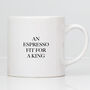 King's Coronation Espresso Monochrome Mini Mug, thumbnail 2 of 4