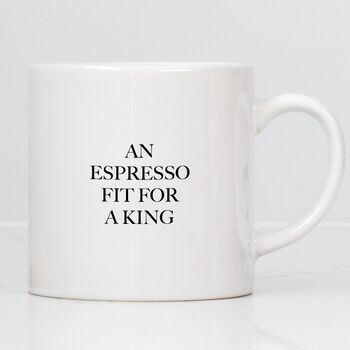 King's Coronation Espresso Monochrome Mini Mug, 2 of 4