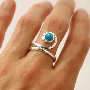 Sterling Silver Gemstone Vine Rings, 8 of 10