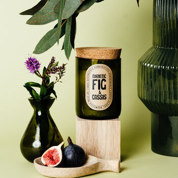 Fig And Cassis Scented Upcycled Wine Bottle Candle, 2 of 4