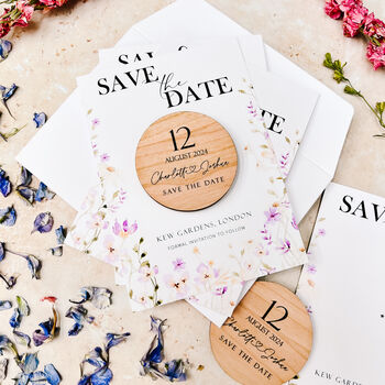 Save The Date Magnet Spring Flower Wedding Cards, 5 of 10