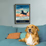 Limited Edition Seaside Golden Retriever Gift Print, thumbnail 2 of 12