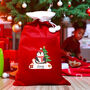 Christmas Penguin Sack Personalised With Child's Name, thumbnail 2 of 2